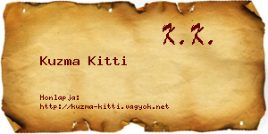Kuzma Kitti névjegykártya